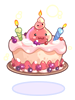 Costume Poring Cake Hat artwork