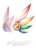 Costume Rainbow Ears Feather artwork