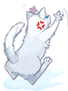 Costume Scratching Cat artwork