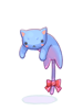Costume Drooping Blue Cat artwork