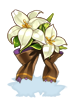 Costume White Lily Black Ribbon artwork