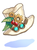 Costume White Mechanical Plant Hat artwork