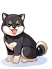 Costume Black Shiba Inu artwork